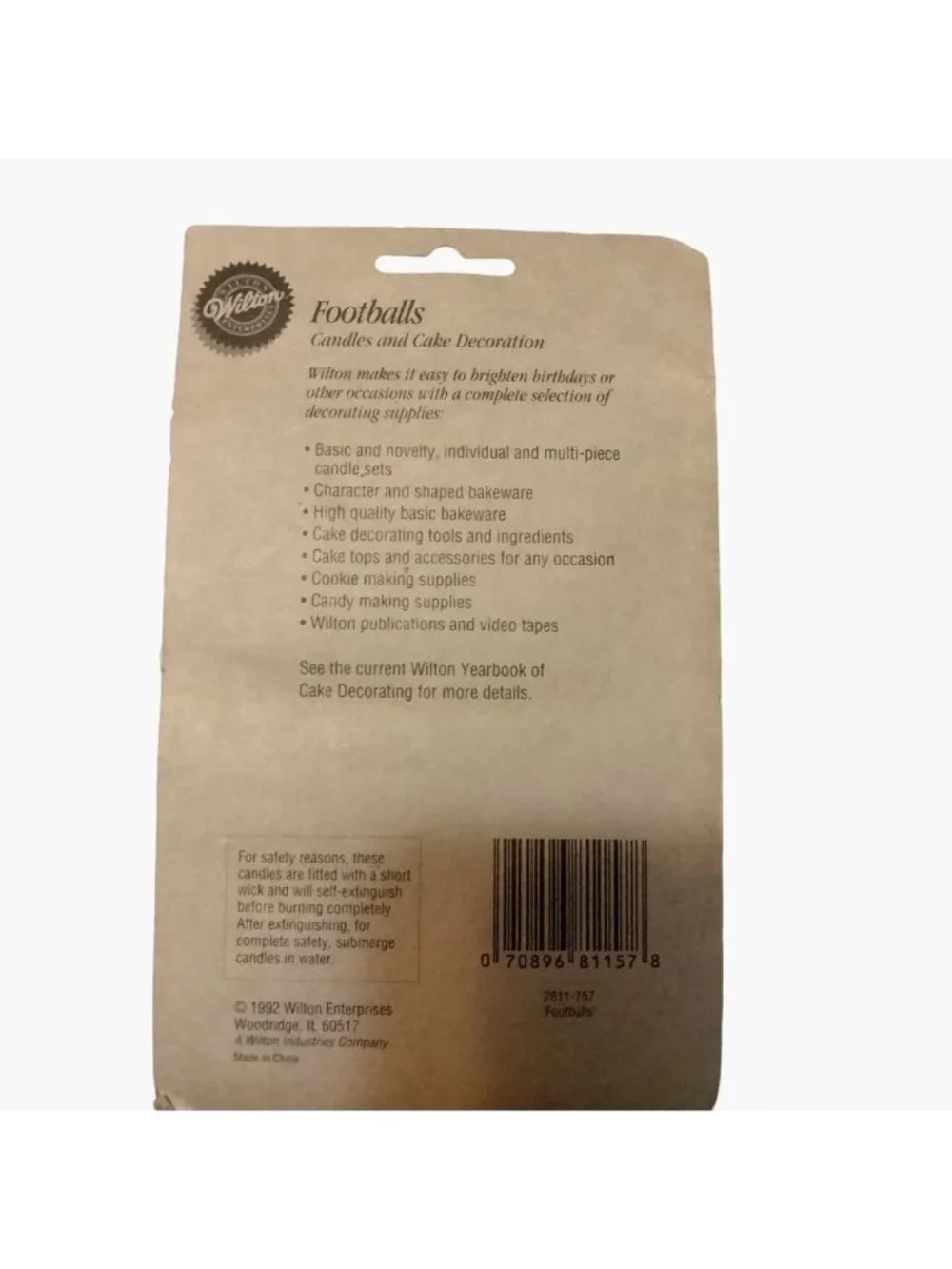 Wilton 5 Football Candles Cake Decoration